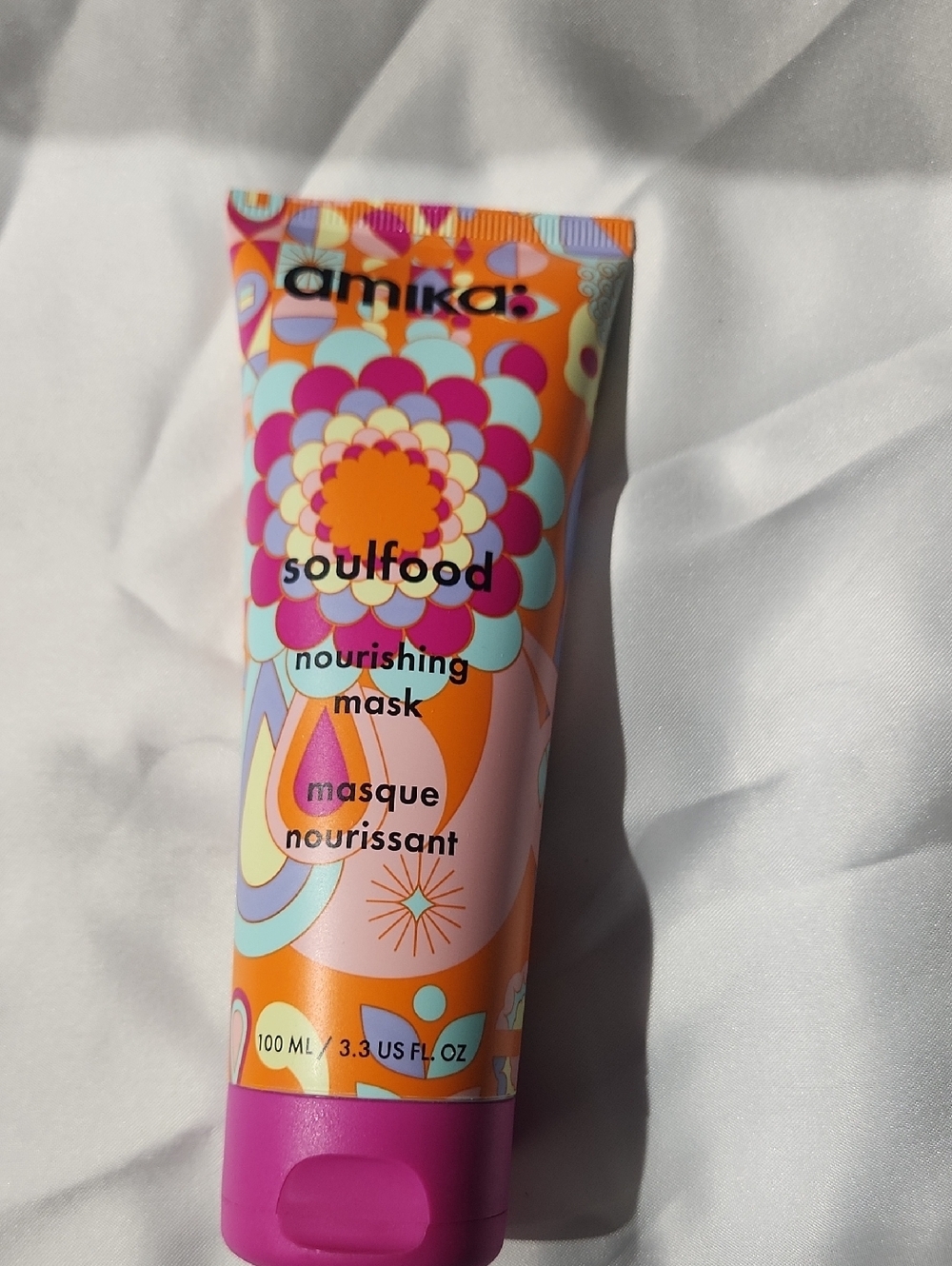 amika Soulfood Nourishing Mask - Orange, Pink, Aqua